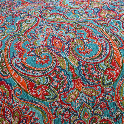 NEWLAKE Quilted Throw Blanket for Bed Couch Sofa, European Gorgeous Floral, 60X78 Inch