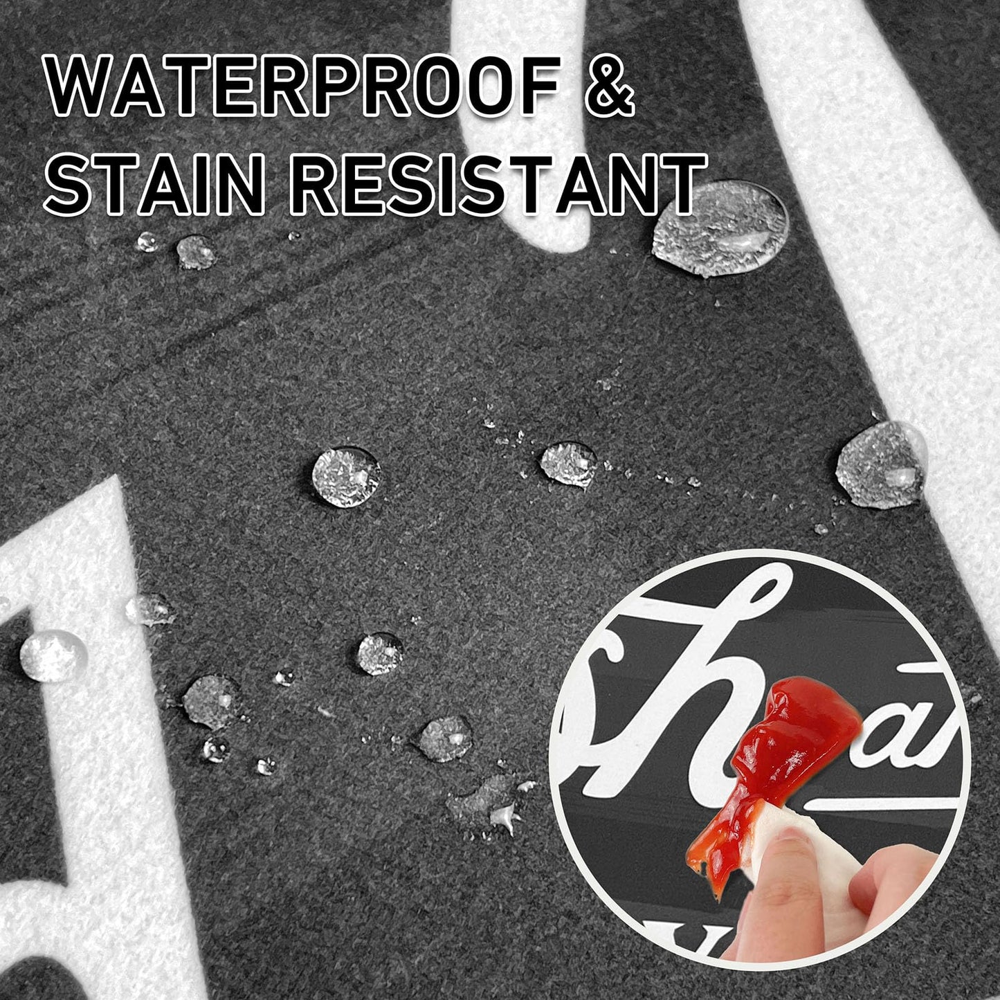 KOZYFLY Laundry Room Rug Runner 20"x60" Non Slip Kitchen Rugs Washable Laundry Room Mat Waterproof Mudroom Floor Carpet Runner Farmhouse Decor, 1.7x5ft, Dark Grey, Wash and Dry