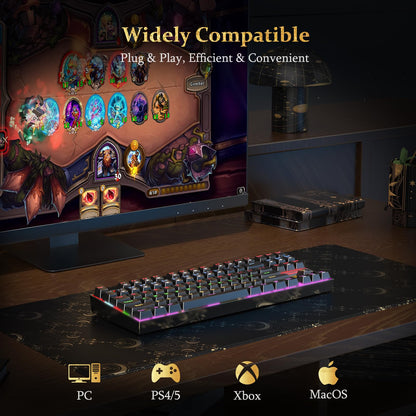 Redragon K552 Mechanical Gaming Keyboard, 87-Key Compact, LED Gaming Keyboard with Red Switches, Anti-Ghosting, Metal Frame for PC Gaming & Typing, Beginner-Friendly (Black)