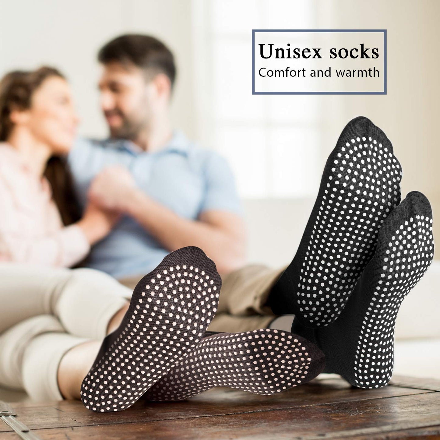 Geyoga 5 Pairs Unisex Non Slip Socks Anti Skid Slipper Barre Socks for Yoga Pilates Barre Home Workout (Mixed Color)