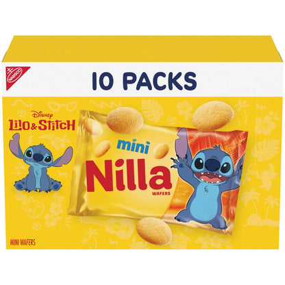 NILLA Wafers Mini Cookies, Vanilla Wafers, 10 Snack Packs