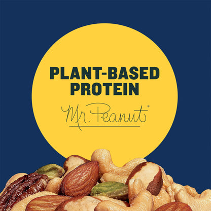 PLANTERS Pistachio Nuts Lovers Nut Mix with Pistachios no shell, Almonds & Cashews, Party Snacks, Plant-Based Protein, After School Snack, Bulk Nuts, Kosher 1lb 2.5oz