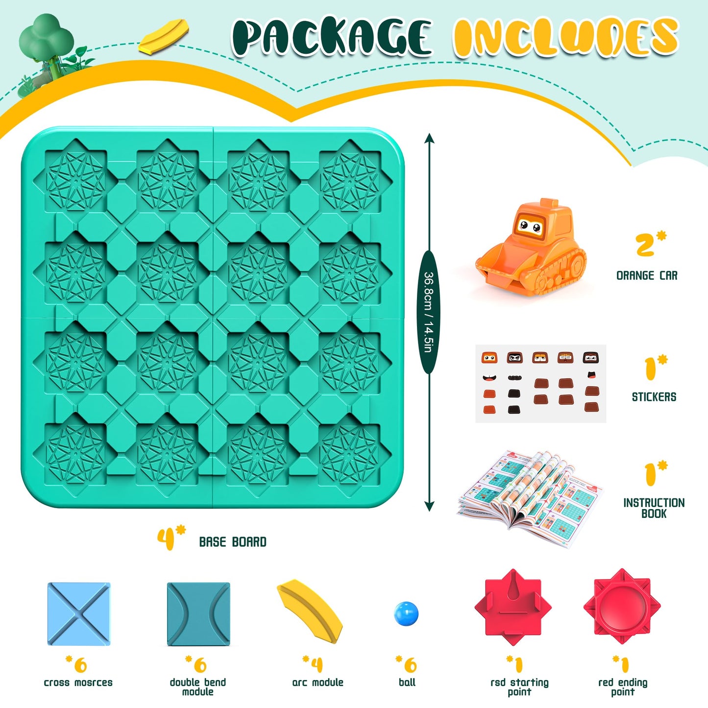 fygurso STEM Board Games, Puzzle Logical Builder Kids Toys, Preschool Montessori Brain Teasers Birthday Gifts for Kids 4-8 Years Old