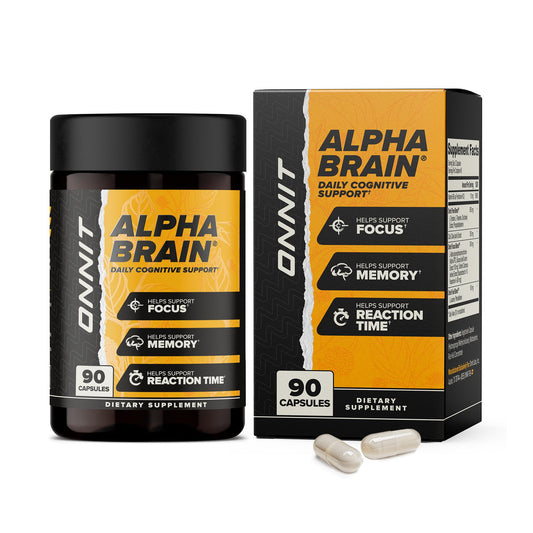 ONNIT Alpha Brain Nootropic Brain Supplement for Men & Women | Memory, Mental Clarity & Cognitive Improvement | Focus Capsules with L-Theanine, Vitamin B6 & Phosphatidylserine (90 Count)