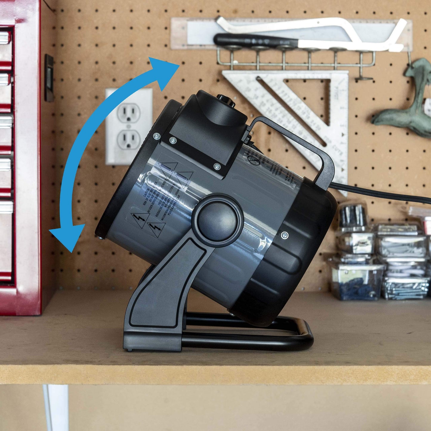 NewAir NGH160GA00, 120V Electric Portable Garage Heater, Heats Up to 160 Square Feet, Garge, Black and Gray