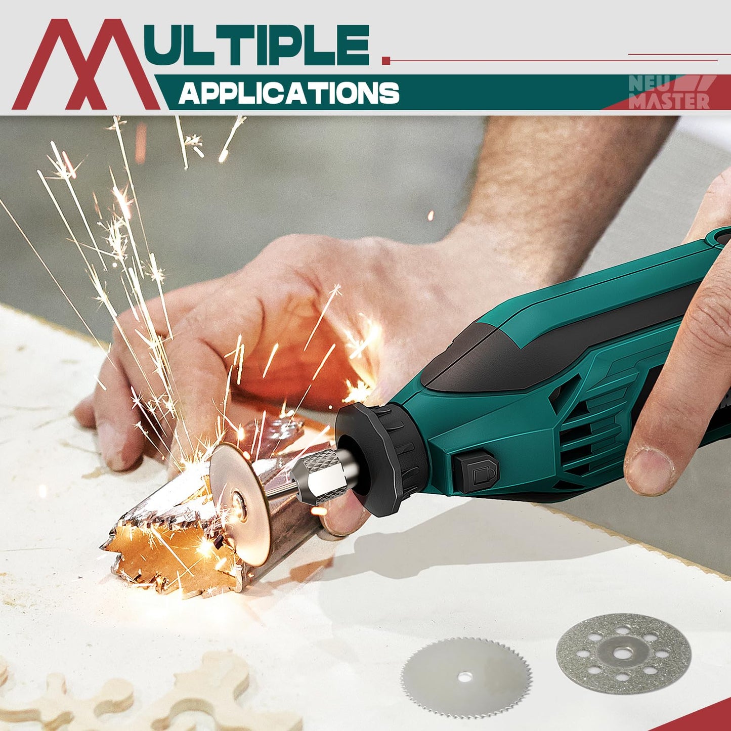 NEU MASTER 180W Rotary Tool Kit, Corded Power Rotary Tools with 160 Accessories and 6 Variable Speed, 10000-35000RPM Electric Drill Set for Handmade Crafting Projects and DIY Creations