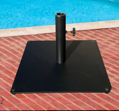 Galtech 036TSSQ Steel Plate Umbrella Base, 36 lb, Black