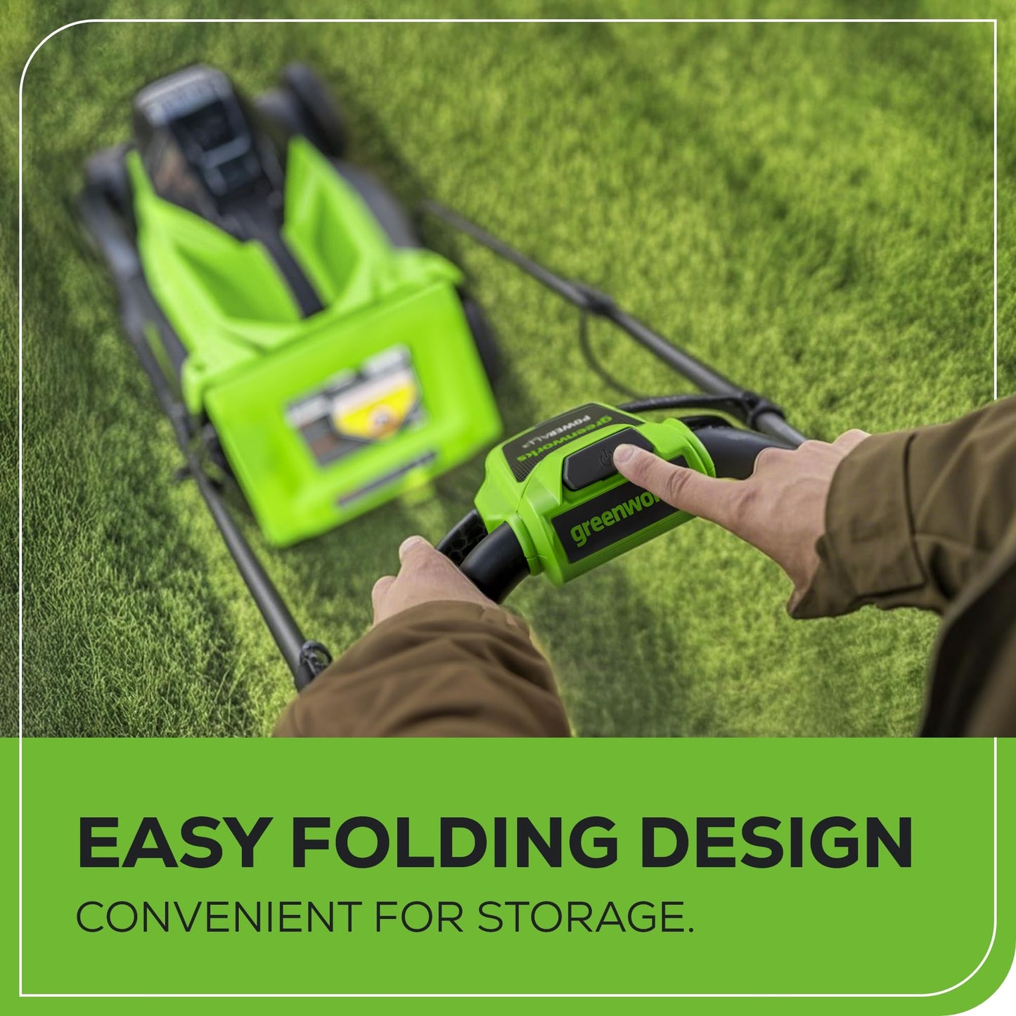 Greenworks 24V 13" Brushless (Push) Cordless Lawn Mower, 4.0Ah Battery and Charger