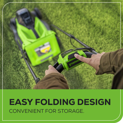 Greenworks 24V 13" Brushless (Push) Cordless Lawn Mower, 4.0Ah Battery and Charger