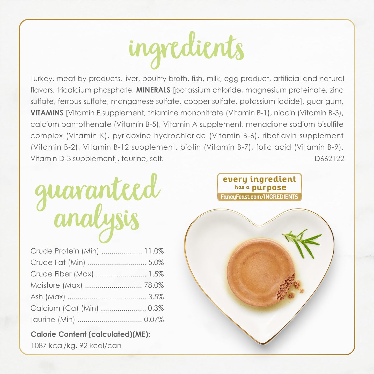 Purina Fancy Feast Kitten Tender Turkey Feast Wet Kitten Food Pate - (Pack of 24) 3 oz. Cans