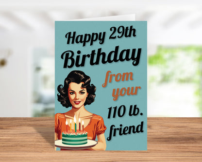 Katie Doodle - Funny Birthday Cards for Women, Friend (Handmade in USA) - Great for 30th, 40th, 50th, 60th, 70th, 75th, 80th, 90th Birthday Gifts for Women Her Friends - Includes 1 Card & 1 Envelope