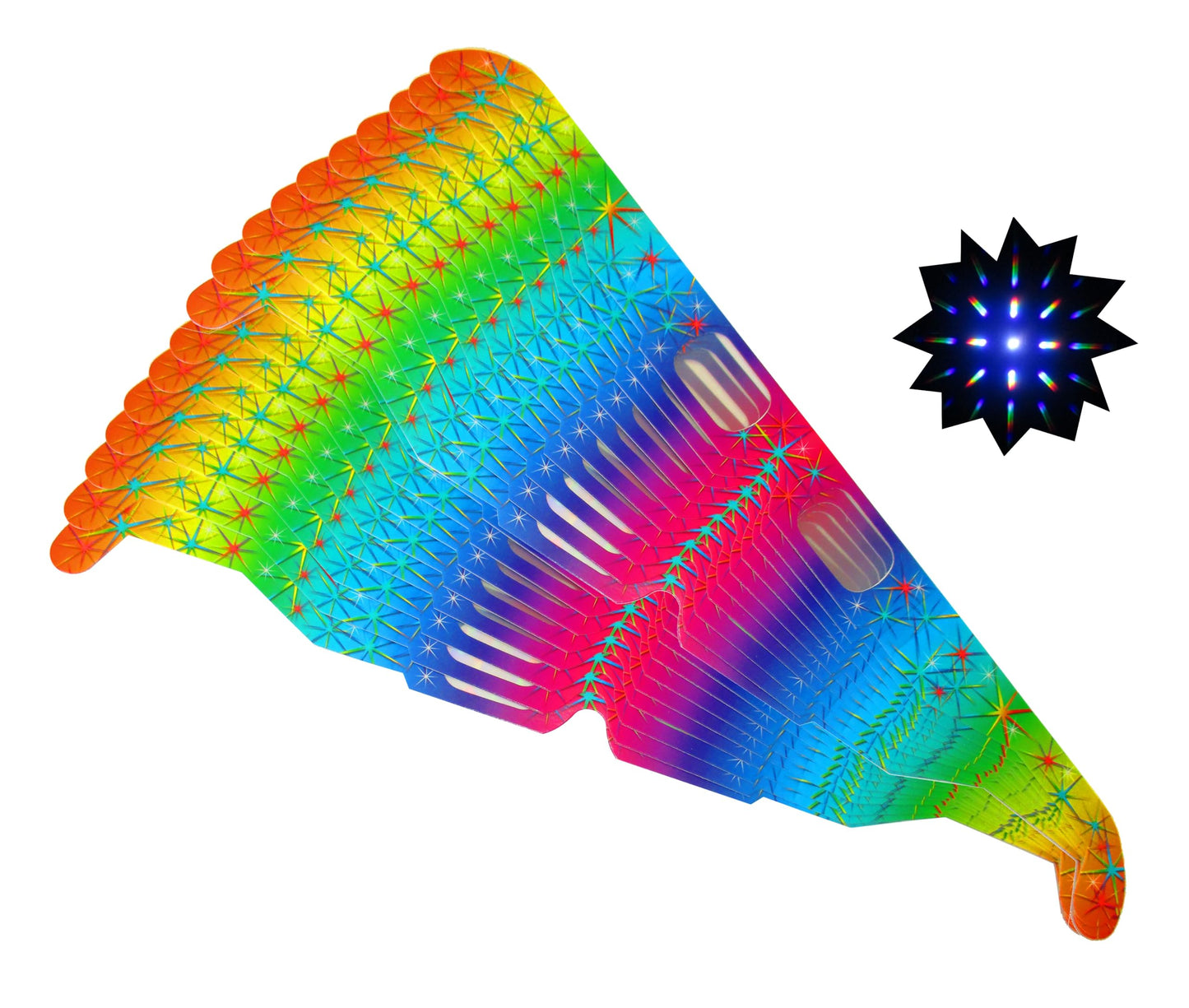 Fireworks Diffraction Glasses (50 Rainbow Spectrum Frames + 1 Exclusive Bonus Pair) - Foldable Paper/Cardboard Frames - 51 Glasses Total