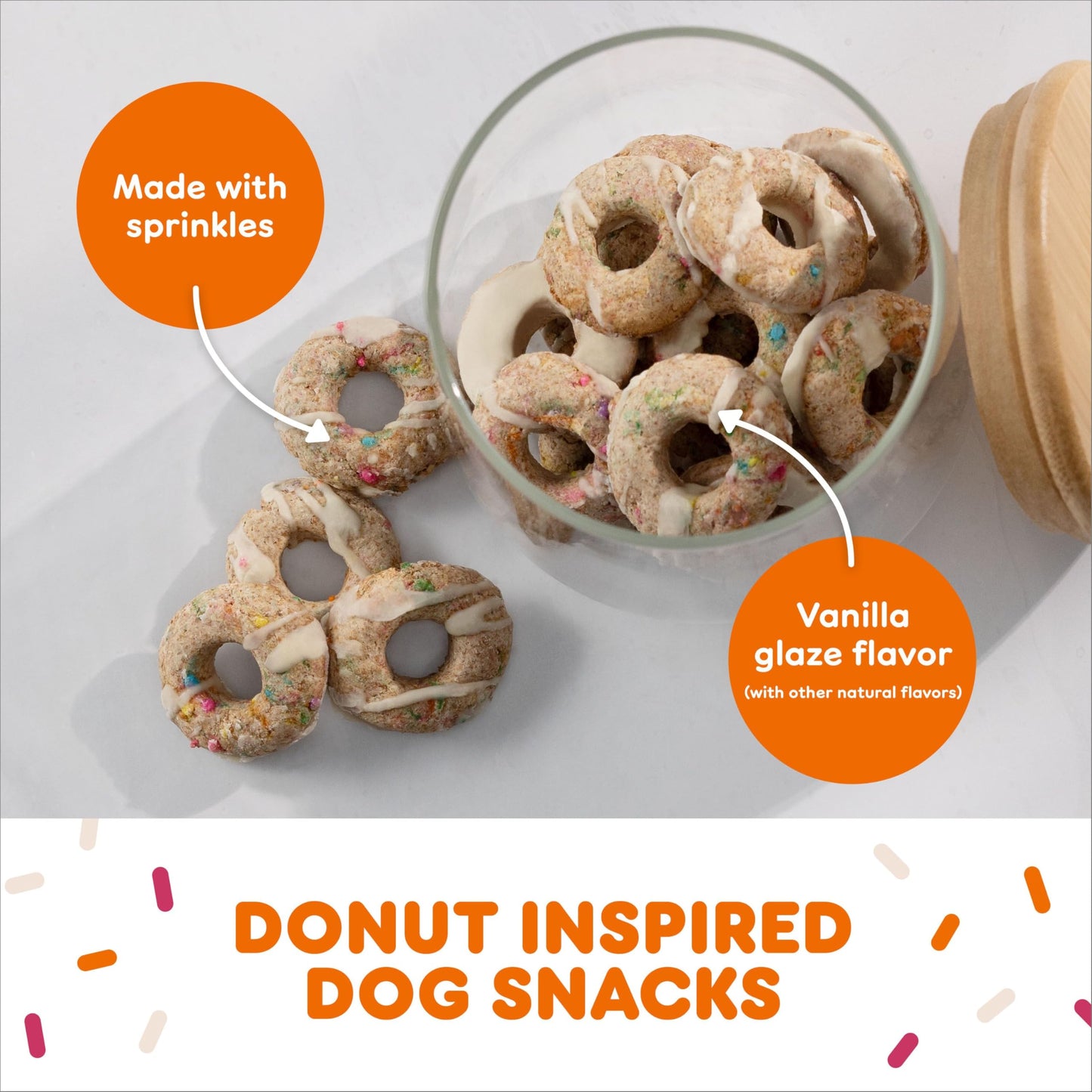 Milk-Bone Dunkin' Vanilla Glaze Flavor Dog Biscuits with Other Natural Flavors, 8 oz Bag