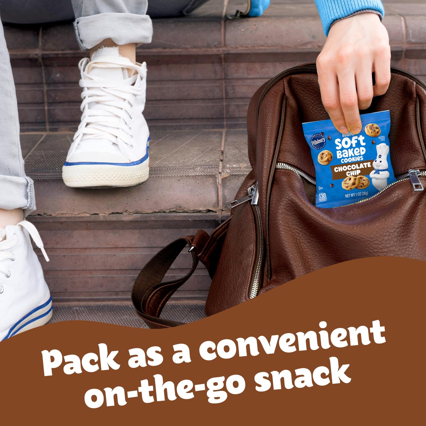 Pillsbury Mini Soft Baked Cookies, Chocolate Chip, Snack Bags, 10 Ct, 10 oz