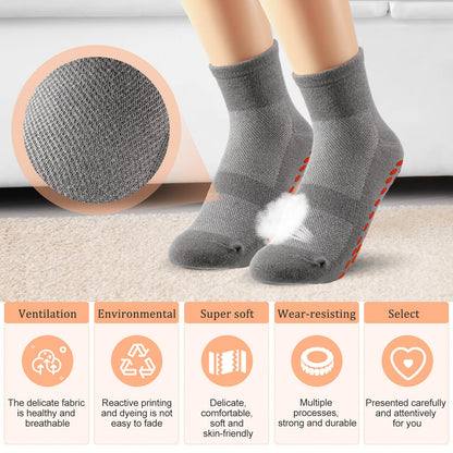 Geyoga 10 Pairs Non Slip Yoga Socks Anti Skid Sticky Grippers Hospital Slipper Socks for Men Women Pilates Ballet Barre(Bright Colors)