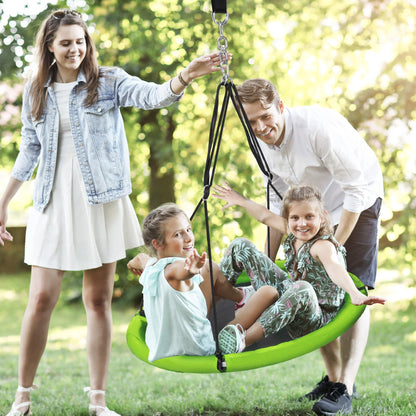 RedSwing 40" Flying Saucer Tree Swing for Kids Outdoor, Large Round Tire Swings for Trees and Swingset, Strong Heavy Duty for Outside Playground, 500LBS Weight Capacity, Green