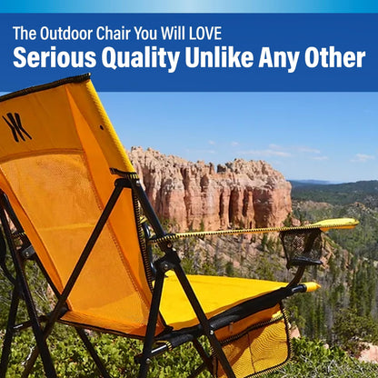 Kijaro Portable Camping Chairs - Enjoy the Outdoors with a Versatile Folding Sports Chair for Outdoor & Lawn - Dual Lock Feature Locks Position – Hallet Peak Gray