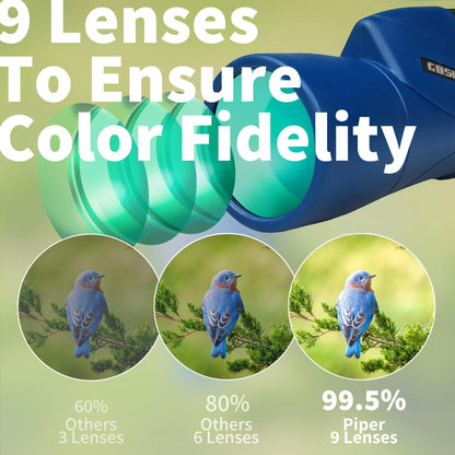 Gosky Monoculars Telescope, 12x55 HD Monocular for Adult with BAK4 Prism & FMC Lens, Lightweight Monocular with Smartphone Adapter Suitable for Bird Watching Hunting (Blue)