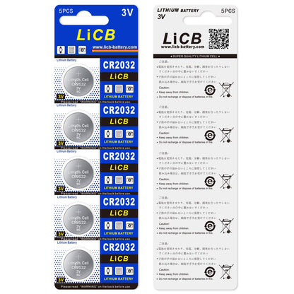 LiCB CR2032 Battery,Long-Lasting & High Capacity CR 2032 3V Coin & Button Cell Lithium Batteries with Adaptive Power and Superior Safety (20-Pack)
