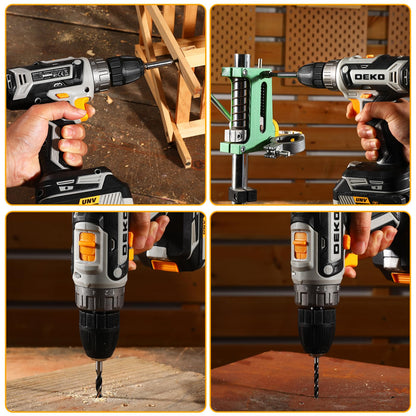 Power Drill Cordless: DEKO PRO Cordless Drill 20V Electric Power Drills Set Tool Drills Cord-less Set with Battery and Charger
