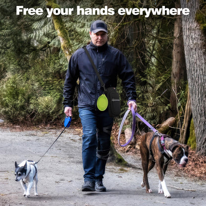 Nuovoware Water Bottle Carrier Bag, 25oz/32oz Bottle Pouch Holder, Adjustable Shoulder Hand Strap 2 Pocket Sling Neoprene Sleeve Sports Accessories for Hiking Travelling Camping, Black