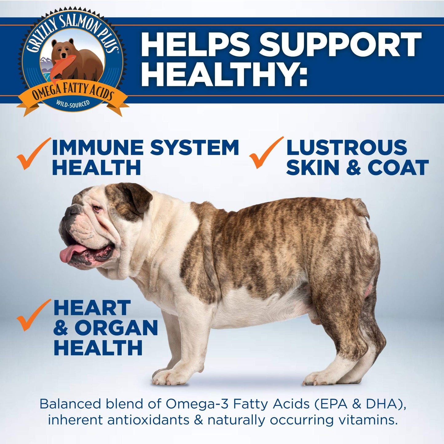 Grizzly Pet Products Salmon Plus Omega 3-6-9 Food Supplement for Dogs and Cats, 8 Ounce