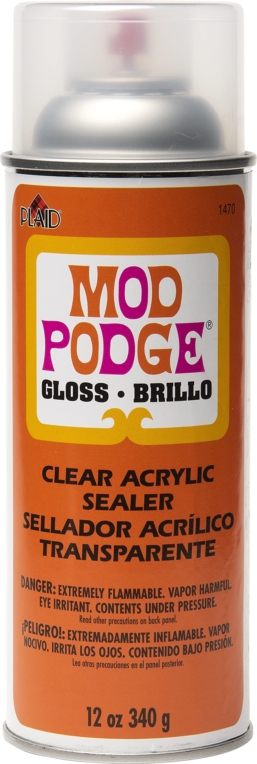 Mod Podge Spray Acrylic Sealer that is Specifically Formulated to Seal Craft Projects, Dries Crystal Clear is Non-Yellowing No-Run and Quick Drying, 12 ounce, Gloss