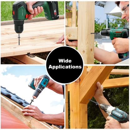 FMhotu 2-7/8 Inch Heavy-Duty Outdoor Wood Screws Assortment Fastener Kit, 50Pcs Star Drive Deck Screws, Rust Resistant Timber Screws for Timber/Log/Landscaping Wood (#14 x 2-7/8" Black)