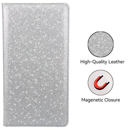 Miunice Car Registration and Insurance Holder, Bling Premium Pu Leather Vehicle Glove Box Organizer, Prefect Leather License Registration Holder for Driver License,Cards & Essential Documents (Silver)