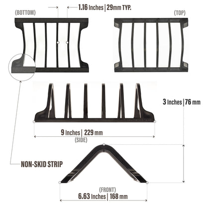 Prosumer's Choice Universal Charging Rack Organizer - Multi Device Stand Holds 5 Tablets or Smartphones - Desktop Tablet Holder and Storage Station - Compact Tech Organizer Dock for Home or Office