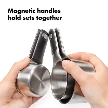 OXO Good Grips Stainless Steel Measuring Cups and Spoons 8-Piece Set, 4 Cups and 4 Spoons