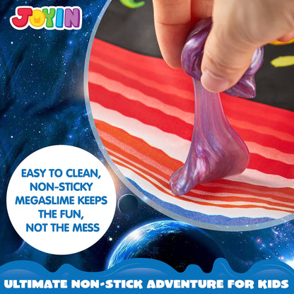 JOYIN Slime Party Favors, 24 Pack Galaxy Slime Ball - Stretchy, Non-Sticky, Mess-Free, Stress Relief, and Safe - Toys for Girls and Boys - Classroom Reward, Party Supplies