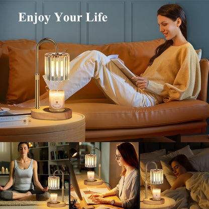 Lukasa Candle Warmer Lamp, with Timer Dimmer Adjustable Height, Birthday Gifts for Women, Mothers Day Gifts for Mom, House Warming Gift New Home, Wax Melt Warmer for Scented Jar Candles