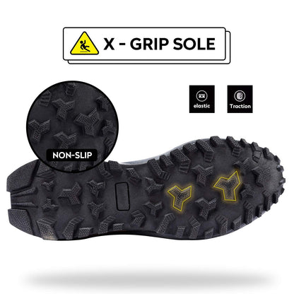 Kricely Men's Trail Running Shoes Fashion Hiking Sneakers for Men Tennis Cross Training Shoe Gray Non-Slip Walking Footwear Size 12