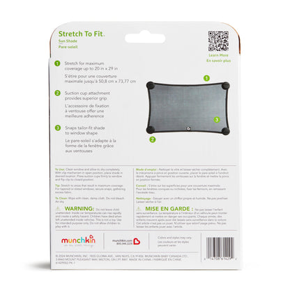 Munchkin® Brica® Magnetic Stretch to Fit™ Sun Shade, Black, 2 Pack