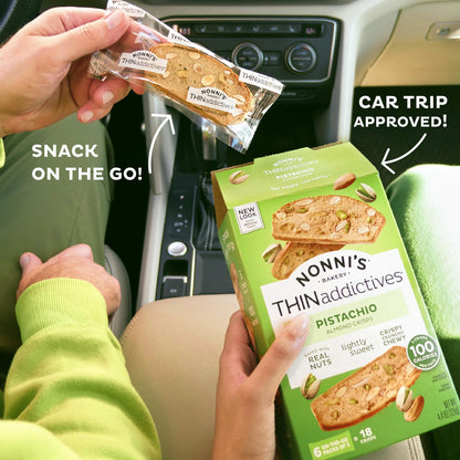 Nonni's, Thin addictives Pistachio Almond Crisps, 4.4 Ounce