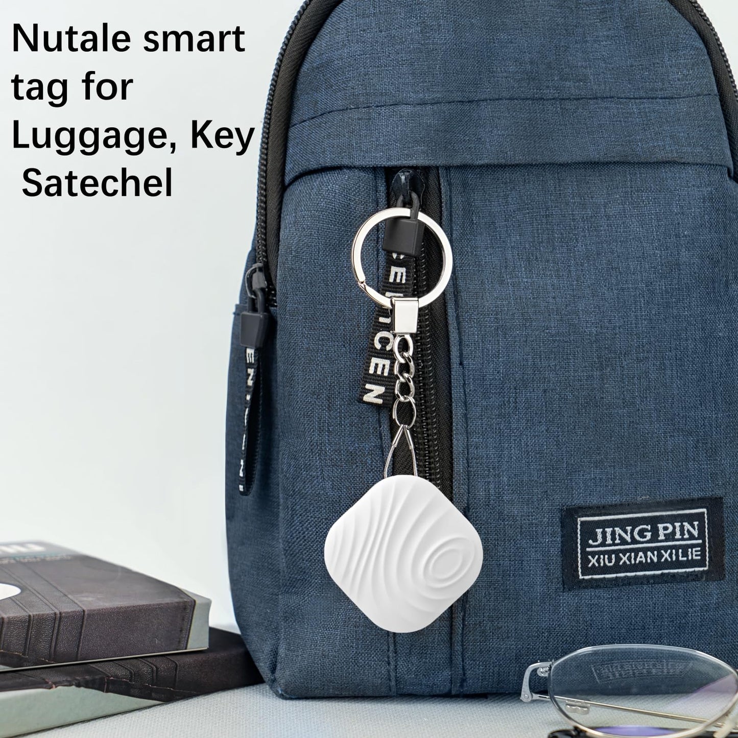 Nutale Findthing Key Finder Smart Tag 4-Pack - Bluetooth Tracker Item Locator with Key Chain - Both iOS and Android Compatible for Keys Pet Wallets Backpacks and Tablets (4-Coffee)