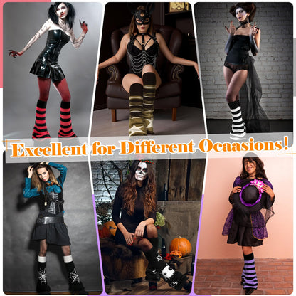 Olreco Leg Warmers Y2K Black Leg Warmers for Women Leg Warmer 80s Gothic Clothes Goth Accessories for Women Leg Warmer Socks