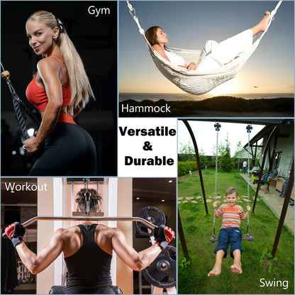 Outmate 304 Stainless Steel Carabiners -2.36 inch Heavy Duty, Durable & Rust-Free Clips for Gym, Swing, Dog Leashes, Hammocks, Keychains, and More(304,M6,Pack of 6)