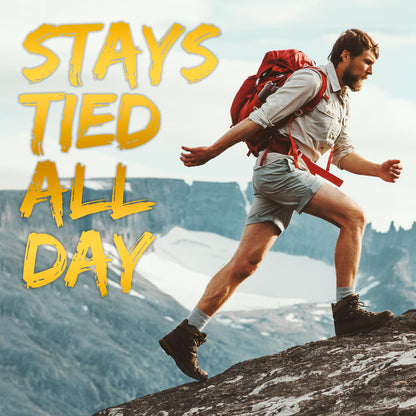 Miscly Round Boot Laces [1 Pair] Heavy Duty and Durable Shoelaces for Boots, Work Boots & Hiking Shoes (Black/Brown, 54 inches (137 cm))