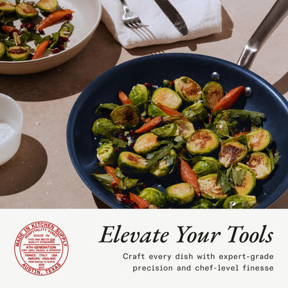 Made In Cookware - 12" Non Stick Frying Pan (Harbour Blue) - 5 Ply Stainless Clad Nonstick - Professional Cookware - Induction Compatible