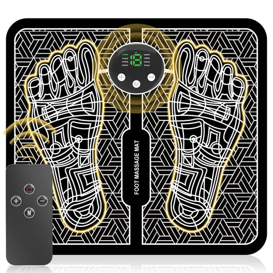 Phixnozar Transcutaneous Electronic Nerve Stimulator, EMS Foot Massager for Muscle Relaxation, LCD Display Screen,Back & Legs Massager