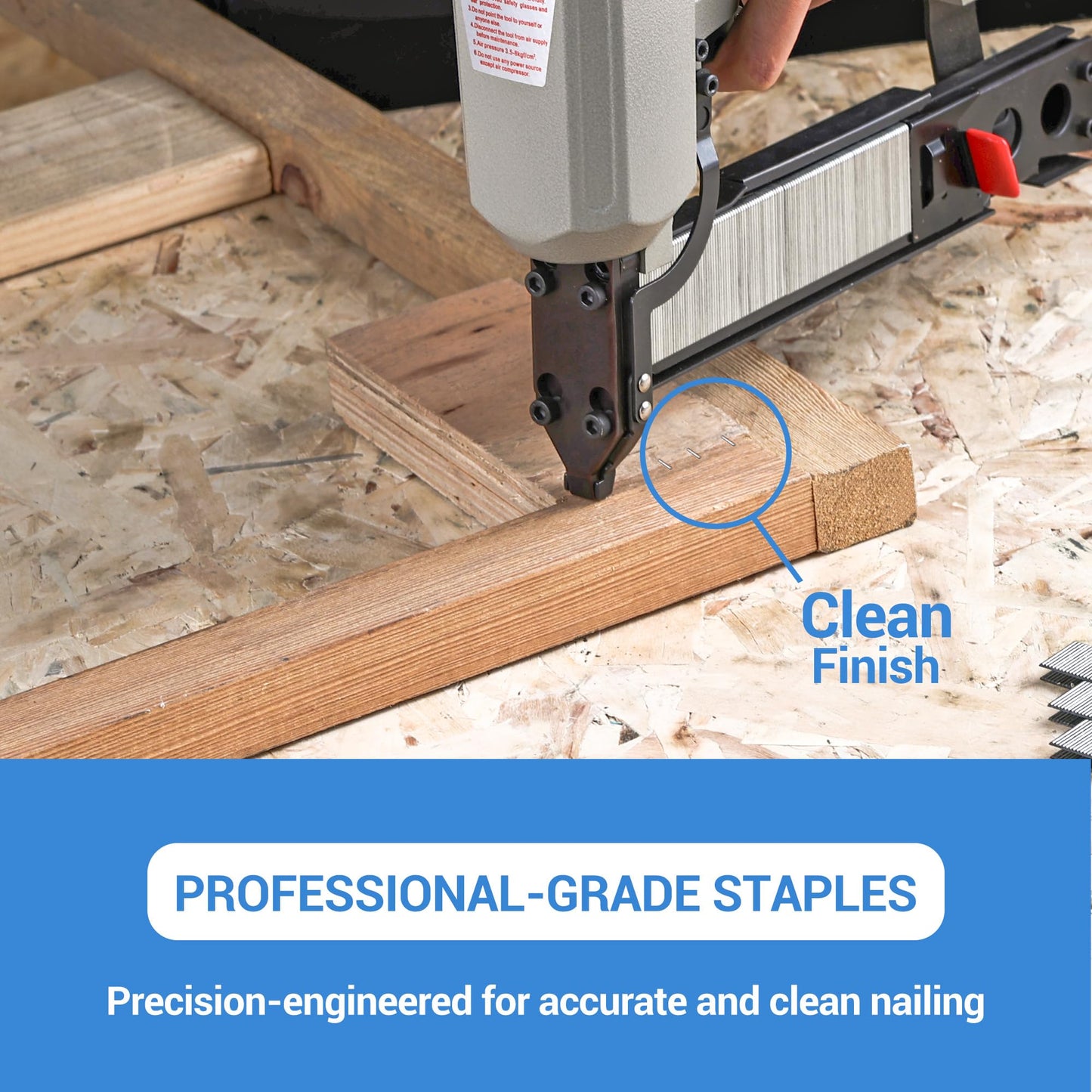 meite 18 Gauge 1/4-Inch Narrow Crown Staples, 1-1/2-Inch Length Galvanized Staples for Heavy Duty and Upholstery (4,000 Counts)