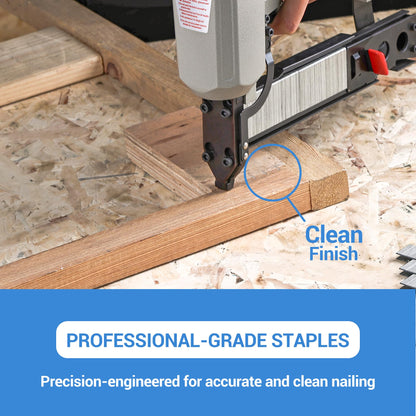 meite 18 Gauge 1/4-Inch Narrow Crown Staples, 1-1/2-Inch Length Galvanized Staples for Heavy Duty and Upholstery (4,000 Counts)