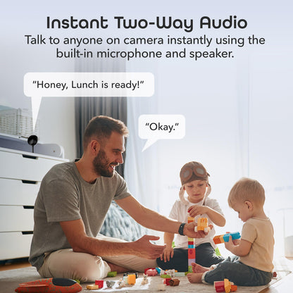 Geeni Look 1080p Indoor Security Camera – 2-Pack Full HD WiFi Indoor Camera with 2-Way Audio, Motion Detection, & Night Vision – Support for Alexa & Google Assistant