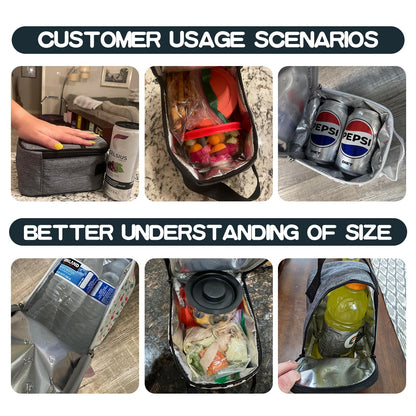 Mini Thermal Bag, Snack Bag, Insulated Lunch Bag, Lunch Cooler Bags, Exact Designed for Insulated Food Jar below 27oz, Lunch Tote Bag for Child,Men,Women …