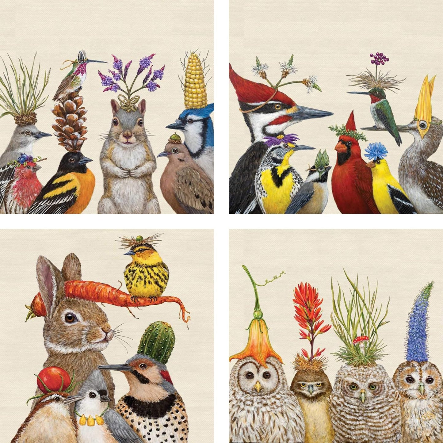 Paperproducts Design Forest Festivities Paper Beverage Napkins, Bundle of 4 (20ct) Packages