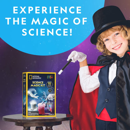 National Geographic Magic Chemistry Set – Science Kit for Kids with 10 Amazing Magic Tricks, STEM Projects and Science Experiments, Science Toys, Great Gift for Boys and Girls 8-12
