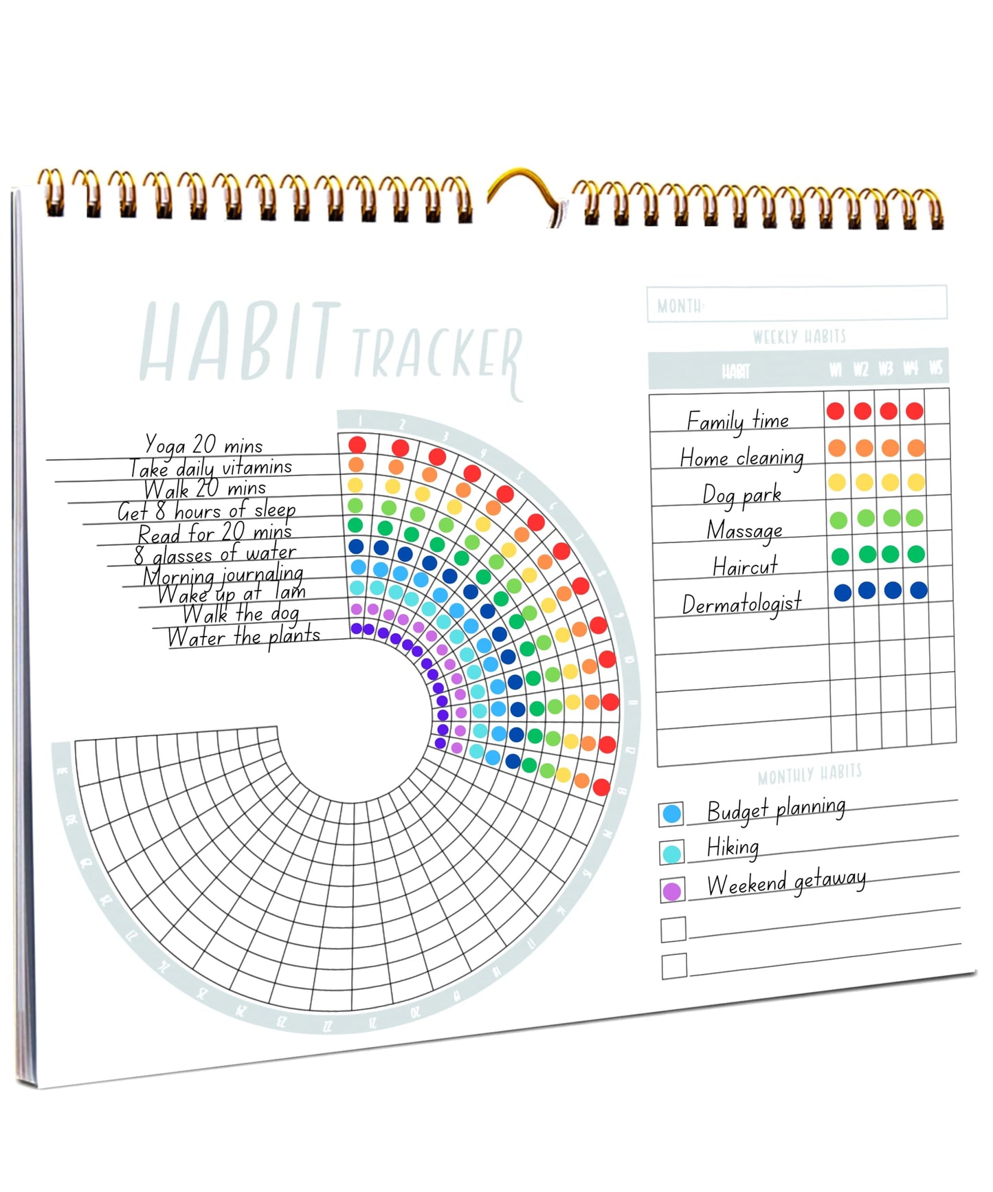 Lamare Habit Tracker Calendar – Premium Daily Habit Tracker Journal and Goal Board, Workout Motivation & Productivity Tool
