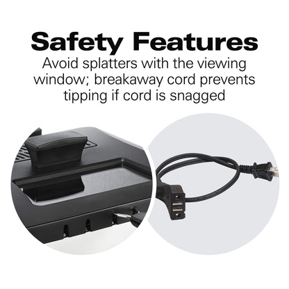 Hamilton Beach Electric Deep Fryer with Basket and Lid, 4.5 Liters / 19 Cups Oil Capacity, Temperature Control, View Window, Professional Style, 1800 Watts, Stainless Steel (35035A)